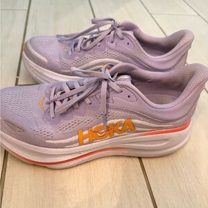 Hoka Lavender Lilac and Orange Accent Women's Running Shoes